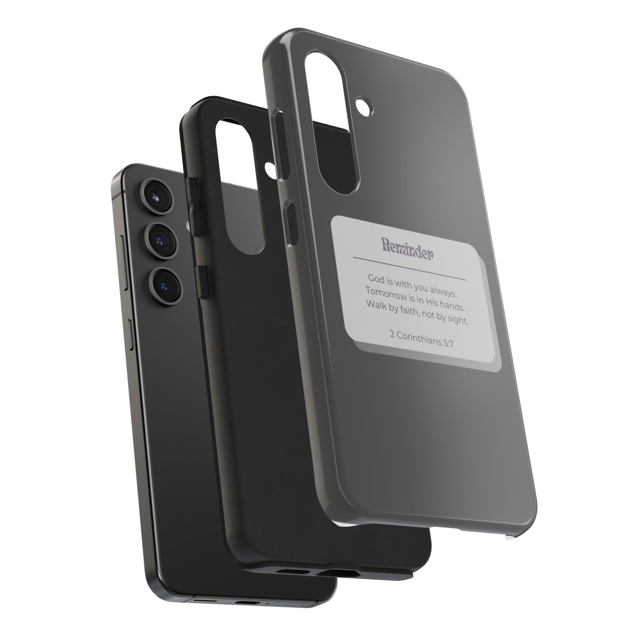 Christian Reminder Tough Phone Case — 2 Corinthians 5:7 Inspirational Bible Verse