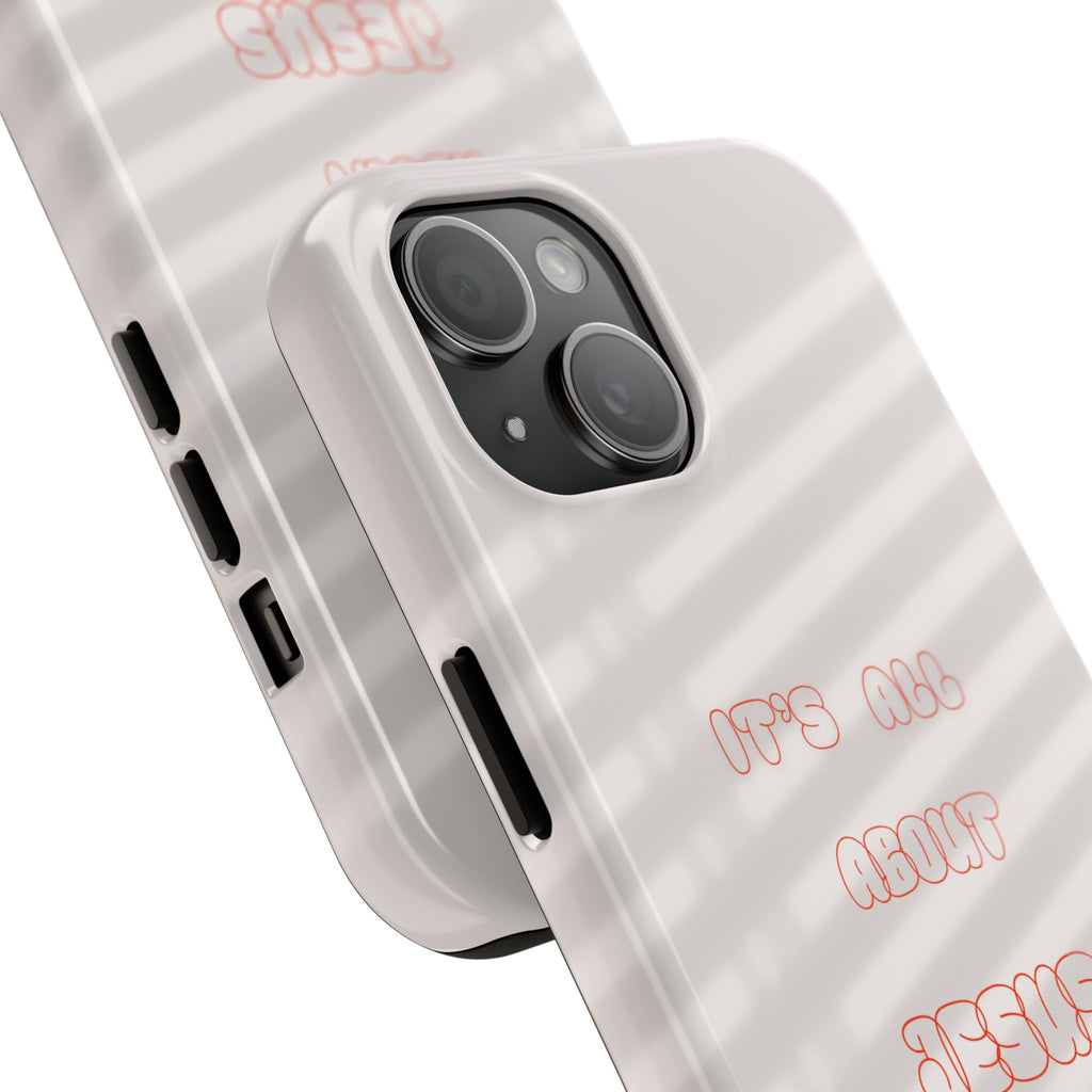 Tough Phone Case — "It's All About Jesus" Minimalist Christian Phone Cover