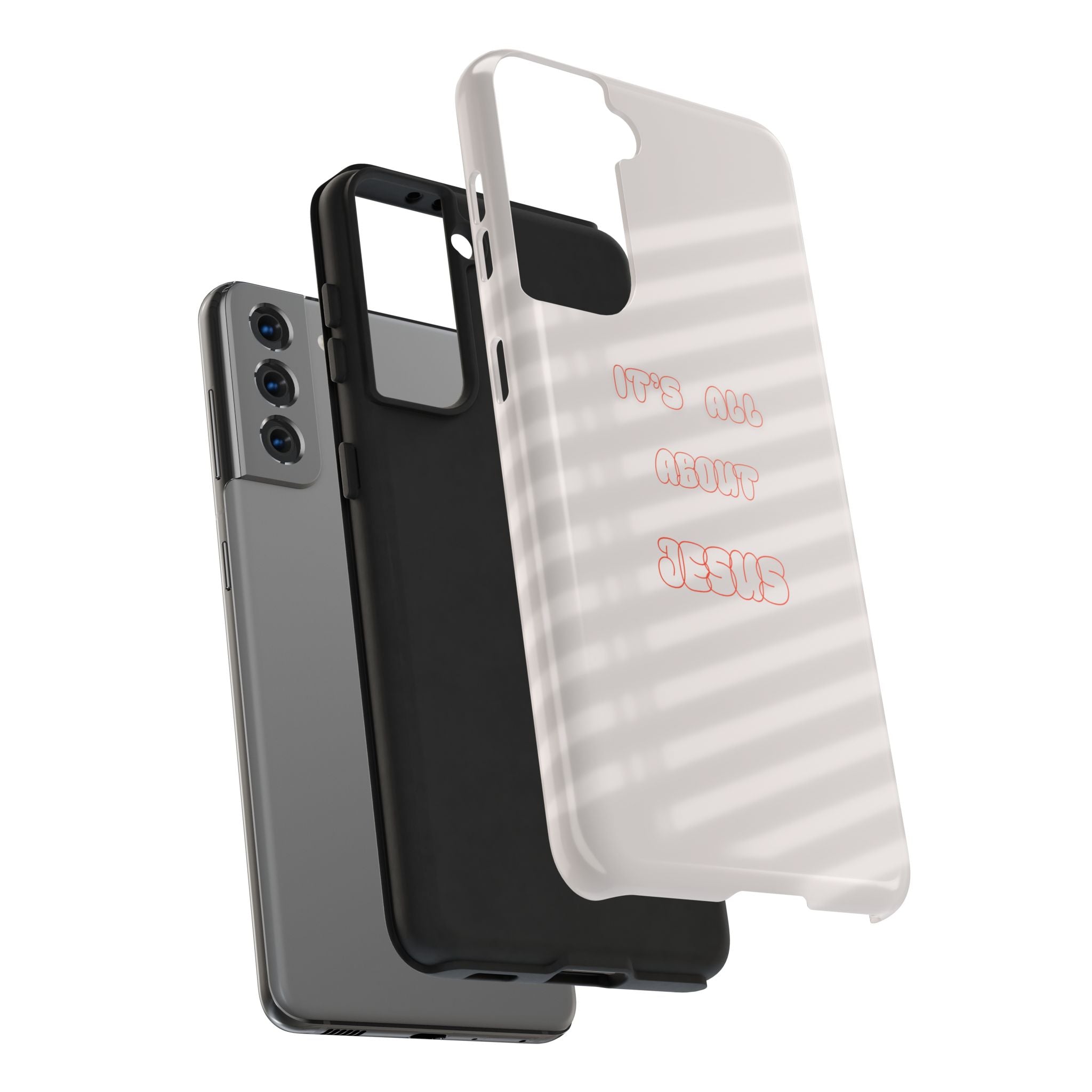 Tough Phone Case — "It's All About Jesus" Minimalist Christian Phone Cover