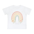 Baby T-Shirt — Pastel Rainbow "Genesis 8:22" Floral Tee for Newborns