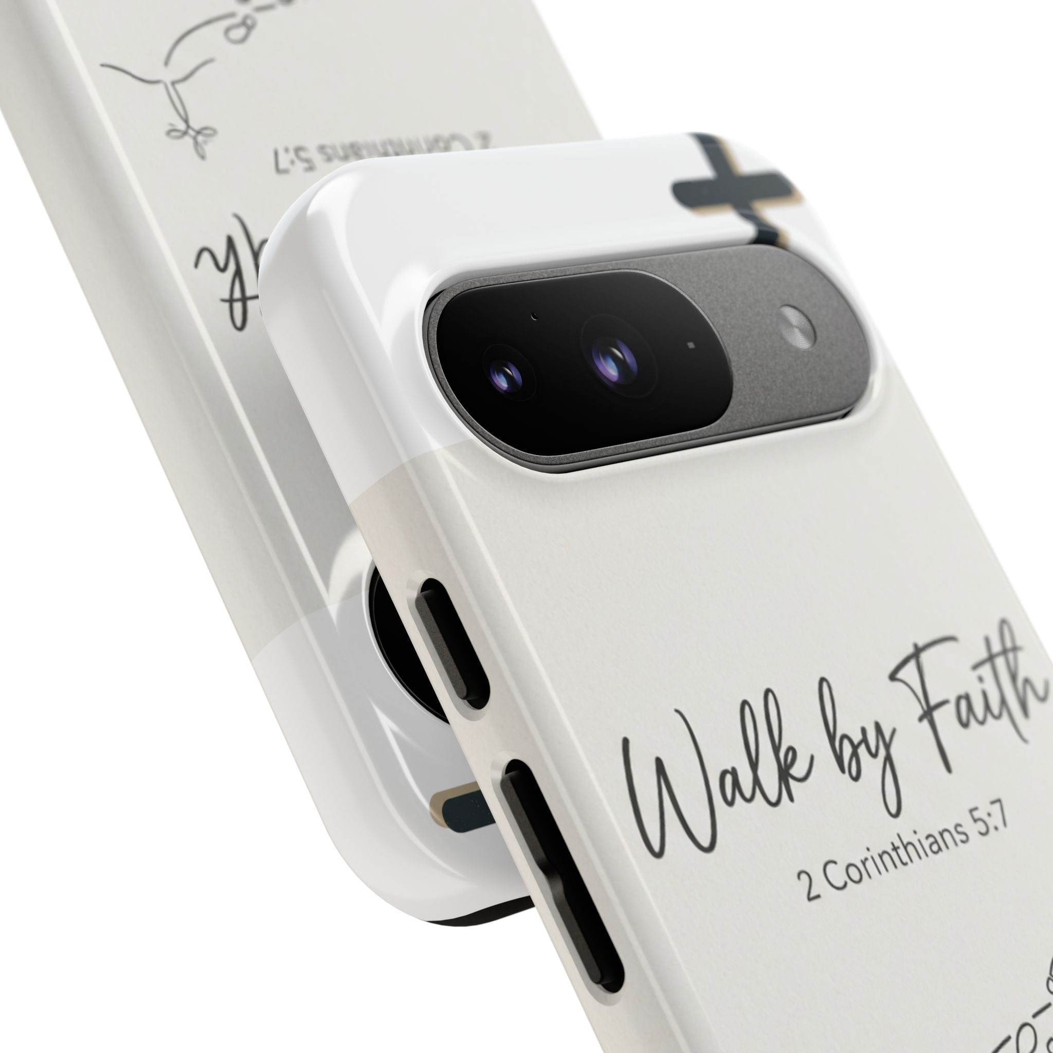Christian Phone Case — "Walk by Faith" 2 Corinthians 5:7 Protective Tough Case