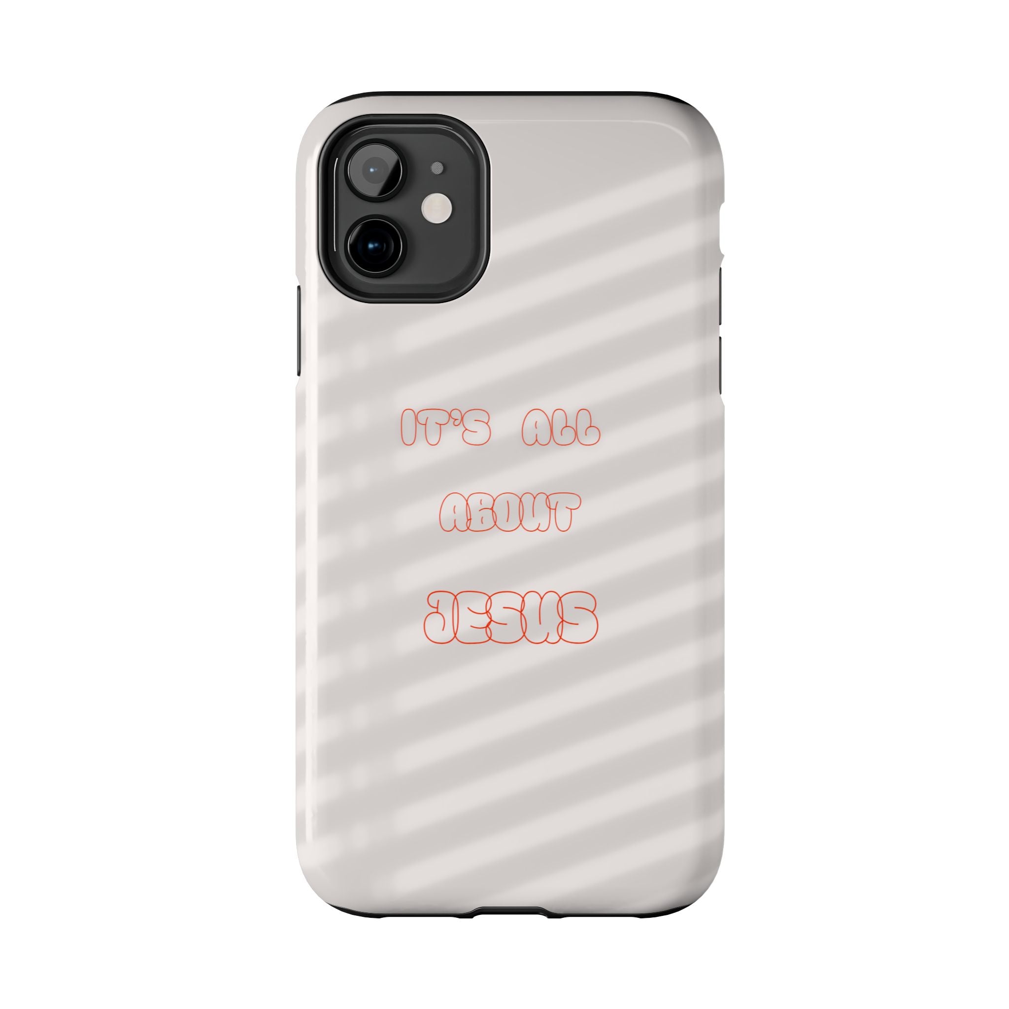 Tough Phone Case — "It's All About Jesus" Minimalist Christian Phone Cover