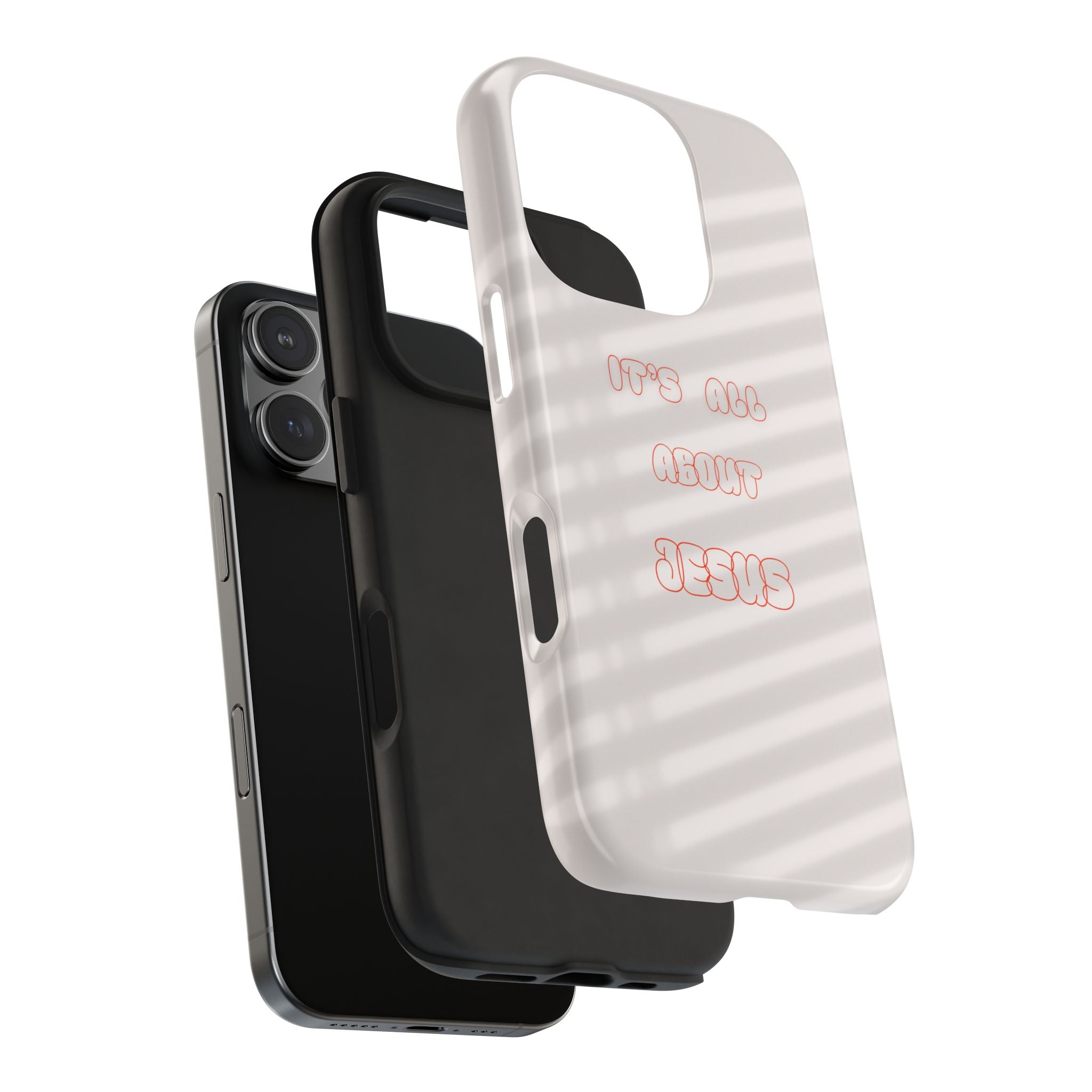 Tough Phone Case — "It's All About Jesus" Minimalist Christian Phone Cover