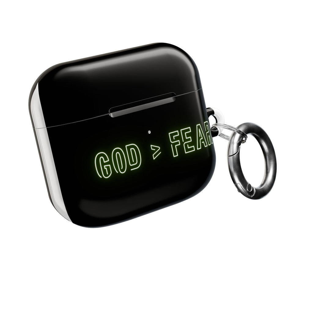 God > Fear AirPod Case – Neon Faith Protective Cover