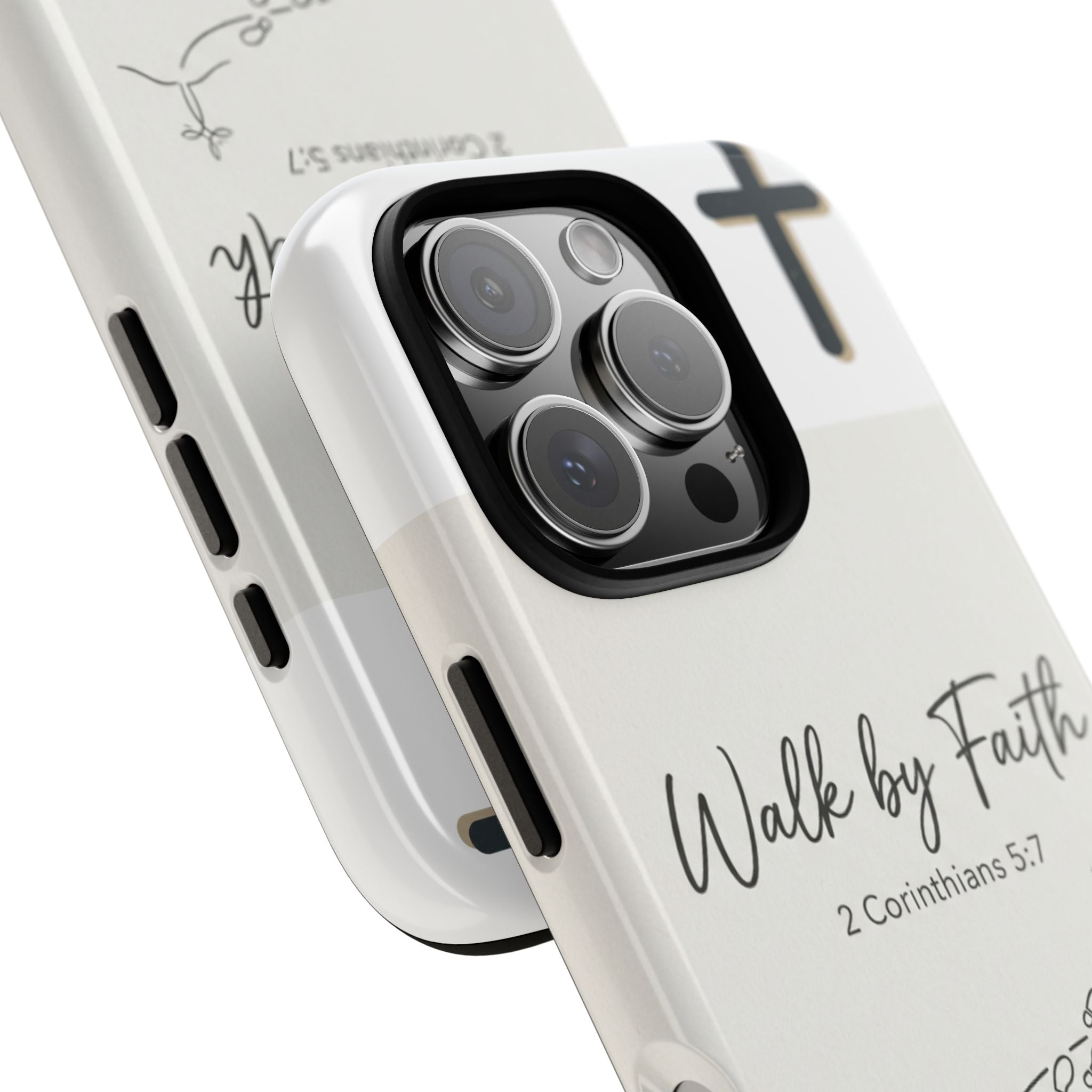 Christian Phone Case — "Walk by Faith" 2 Corinthians 5:7 Protective Tough Case