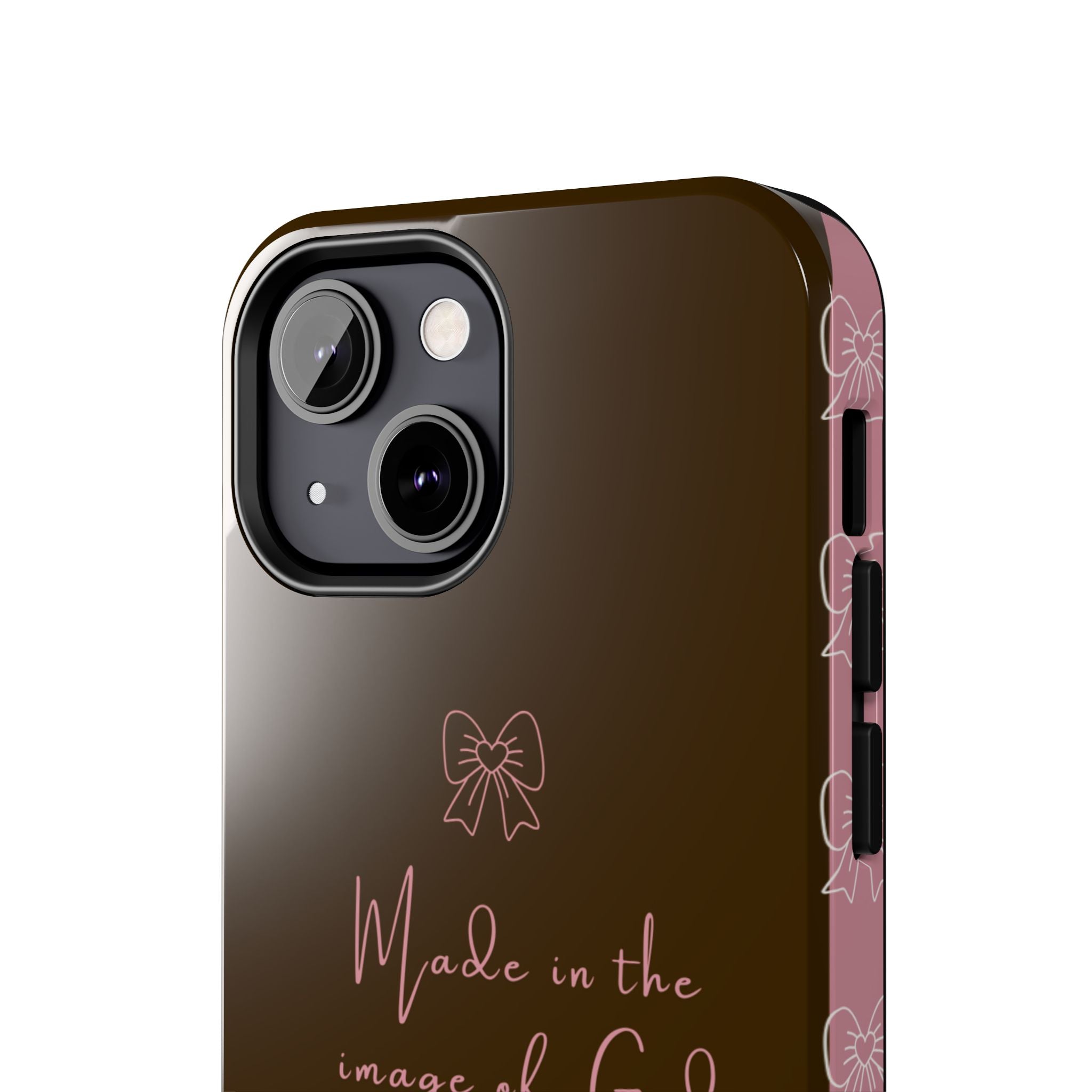 Made in the Image of God Tough Phone Case – Feminine Bow Christian Protective Cover
