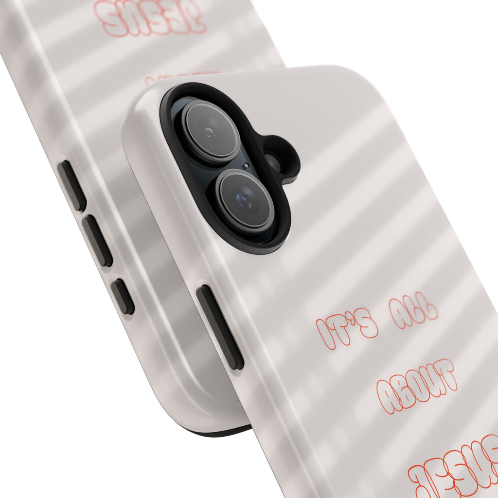 Tough Phone Case — "It's All About Jesus" Minimalist Christian Phone Cover
