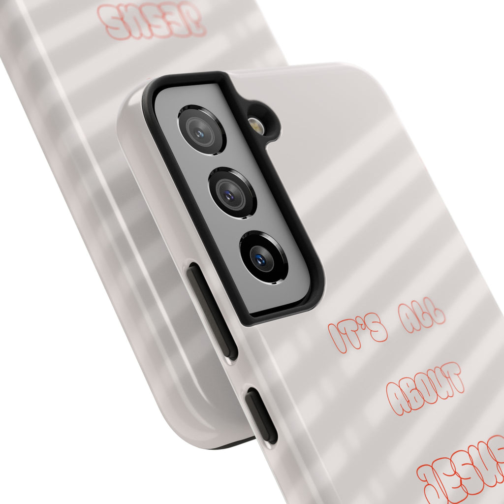 Tough Phone Case — "It's All About Jesus" Minimalist Christian Phone Cover