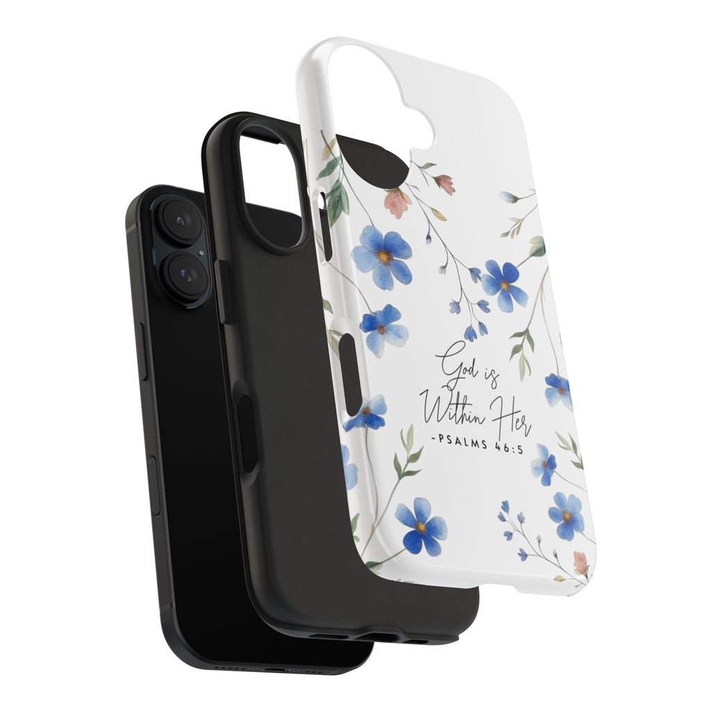 God Is Within Her floral phone case | Tough Phone Cases, Psalms 46:5 scripture