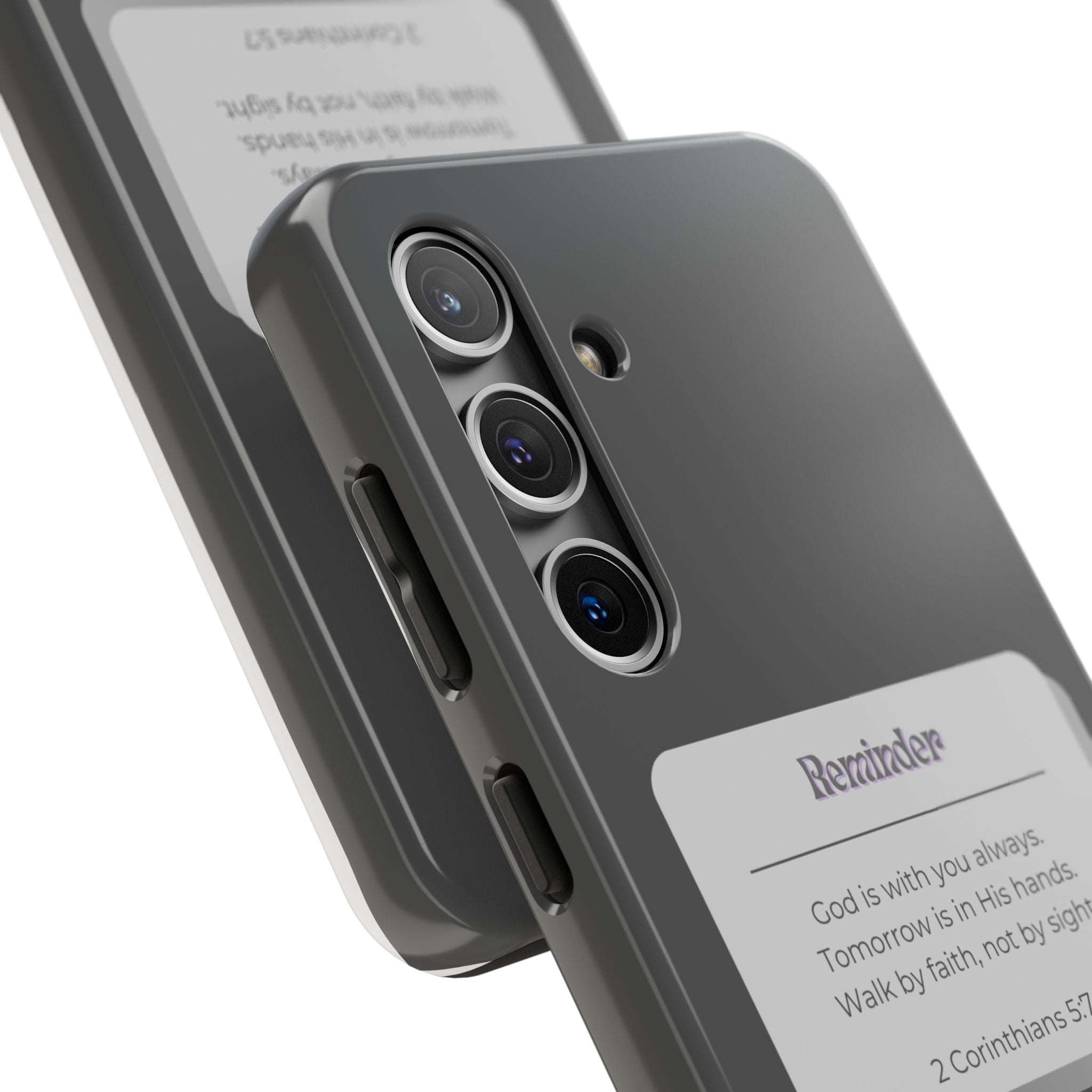 Christian Reminder Tough Phone Case — 2 Corinthians 5:7 Inspirational Bible Verse