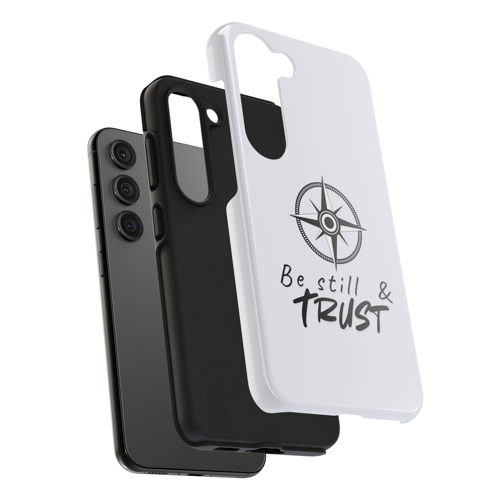 Be Still & Trust Compass Phone Case — Christian Inspirational Tough Phone Case