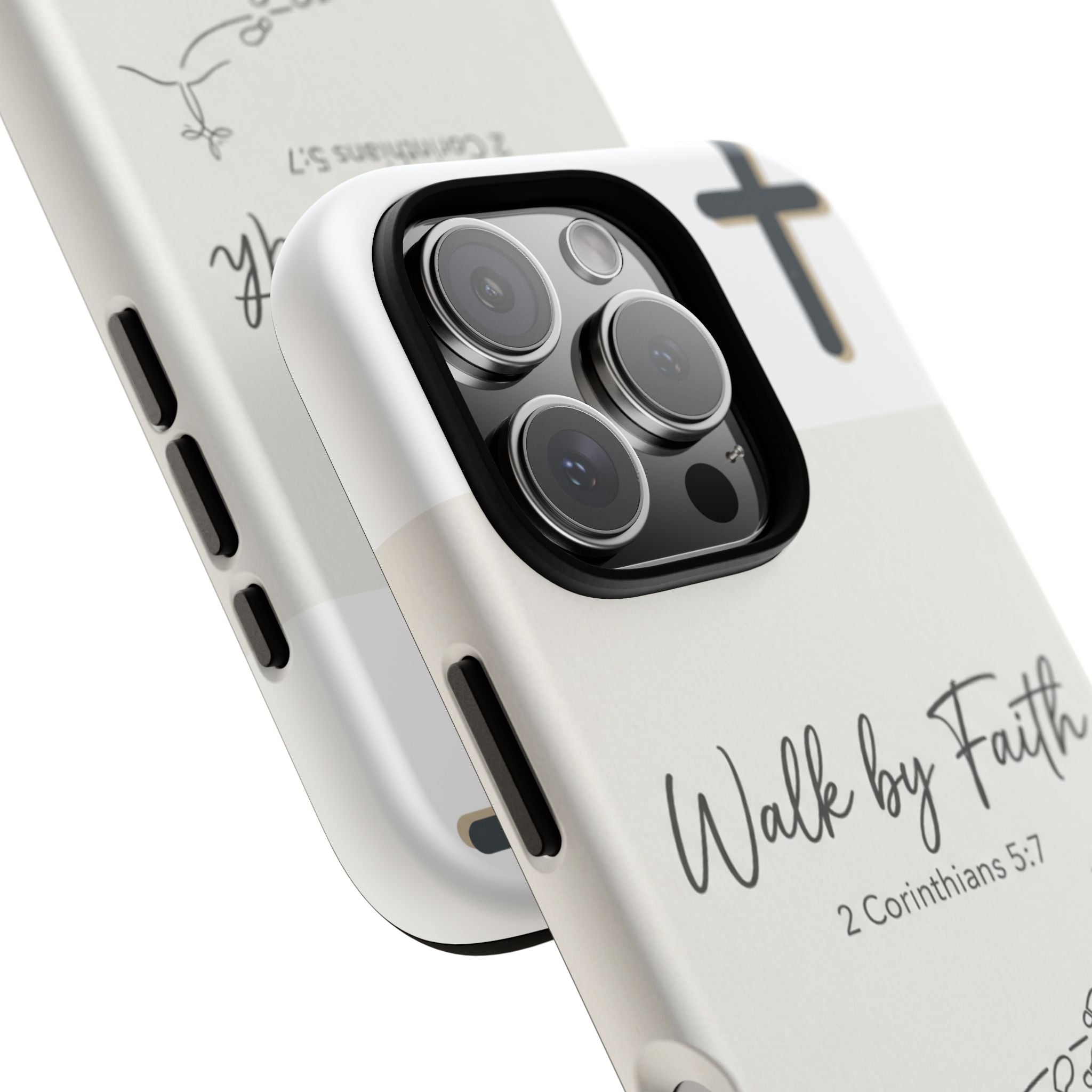 Christian Phone Case — "Walk by Faith" 2 Corinthians 5:7 Protective Tough Case