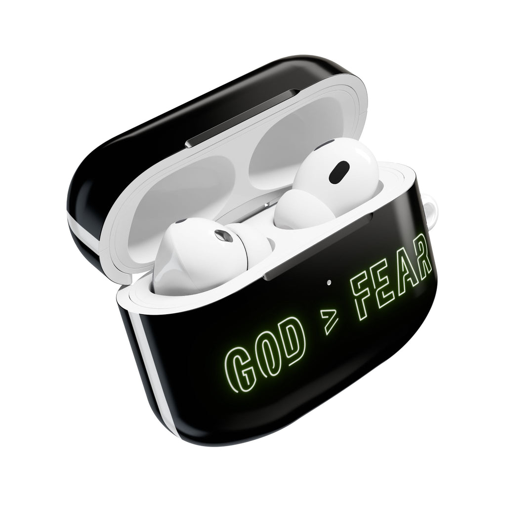 God > Fear AirPod Case – Neon Faith Protective Cover