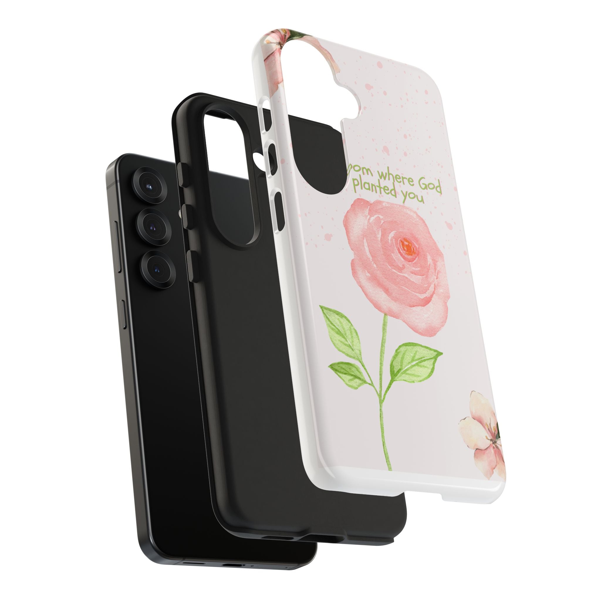 Bloom Where God Planted You Tough Phone Case — Floral Christian iPhone Cover