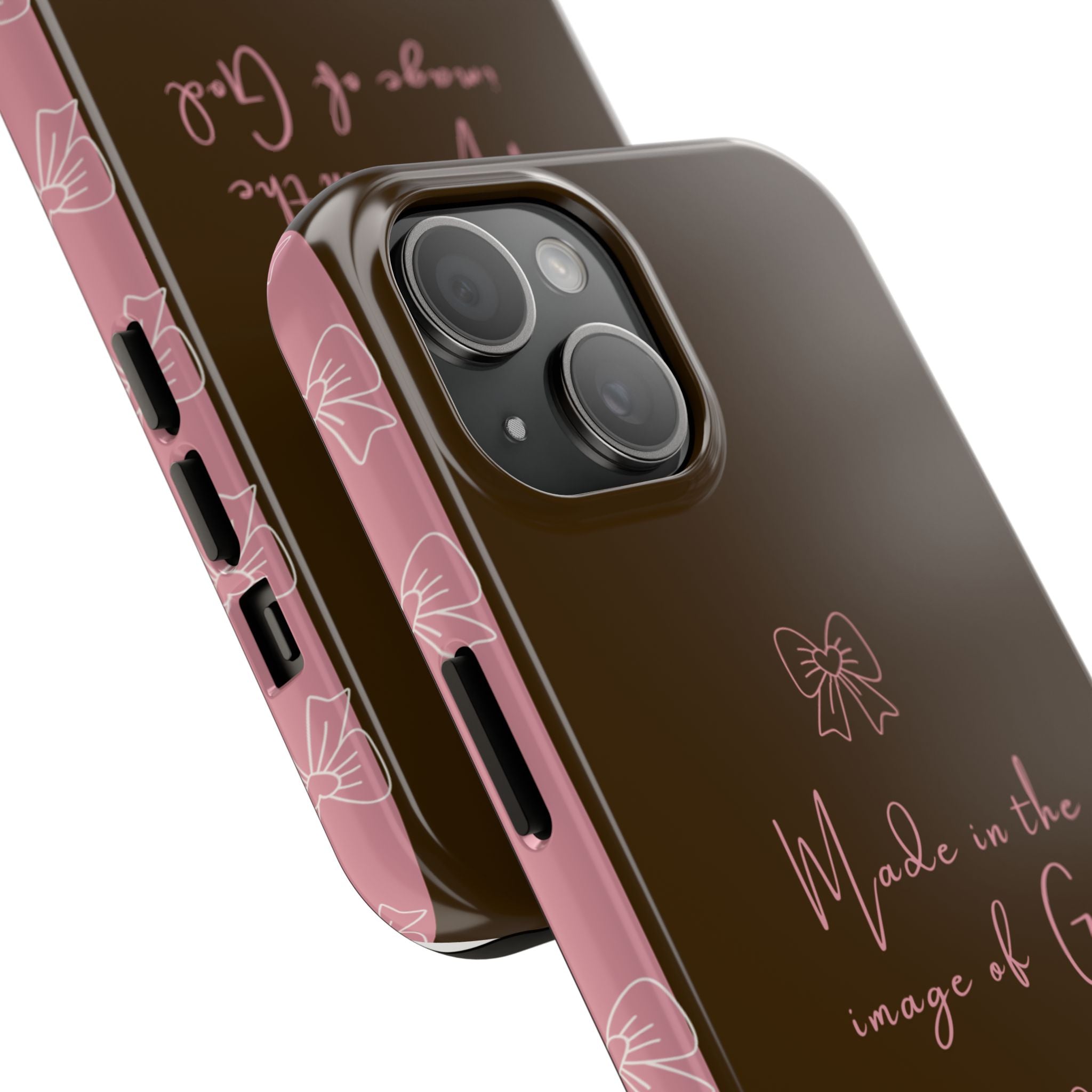 Made in the Image of God Tough Phone Case – Feminine Bow Christian Protective Cover