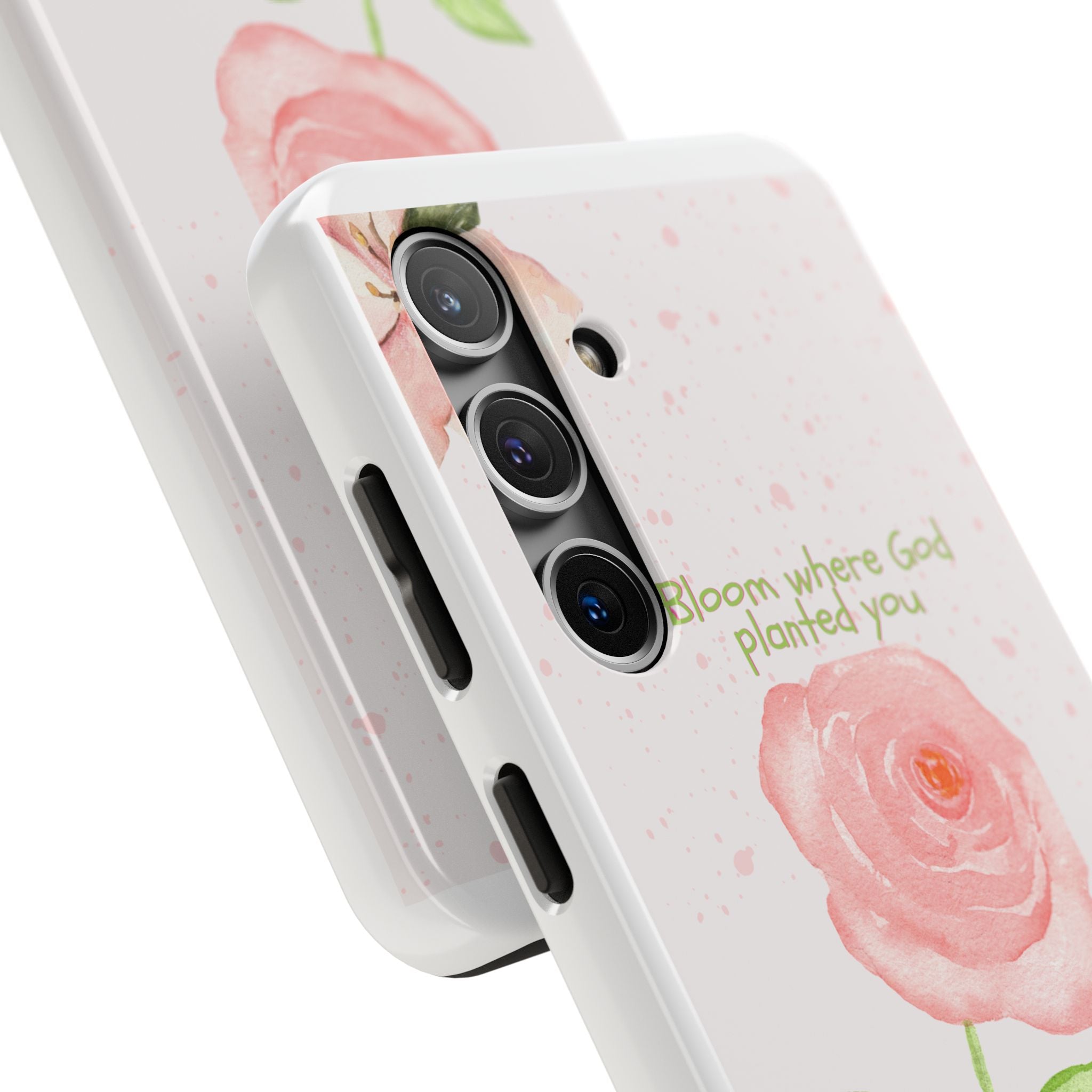 Bloom Where God Planted You Tough Phone Case — Floral Christian iPhone Cover