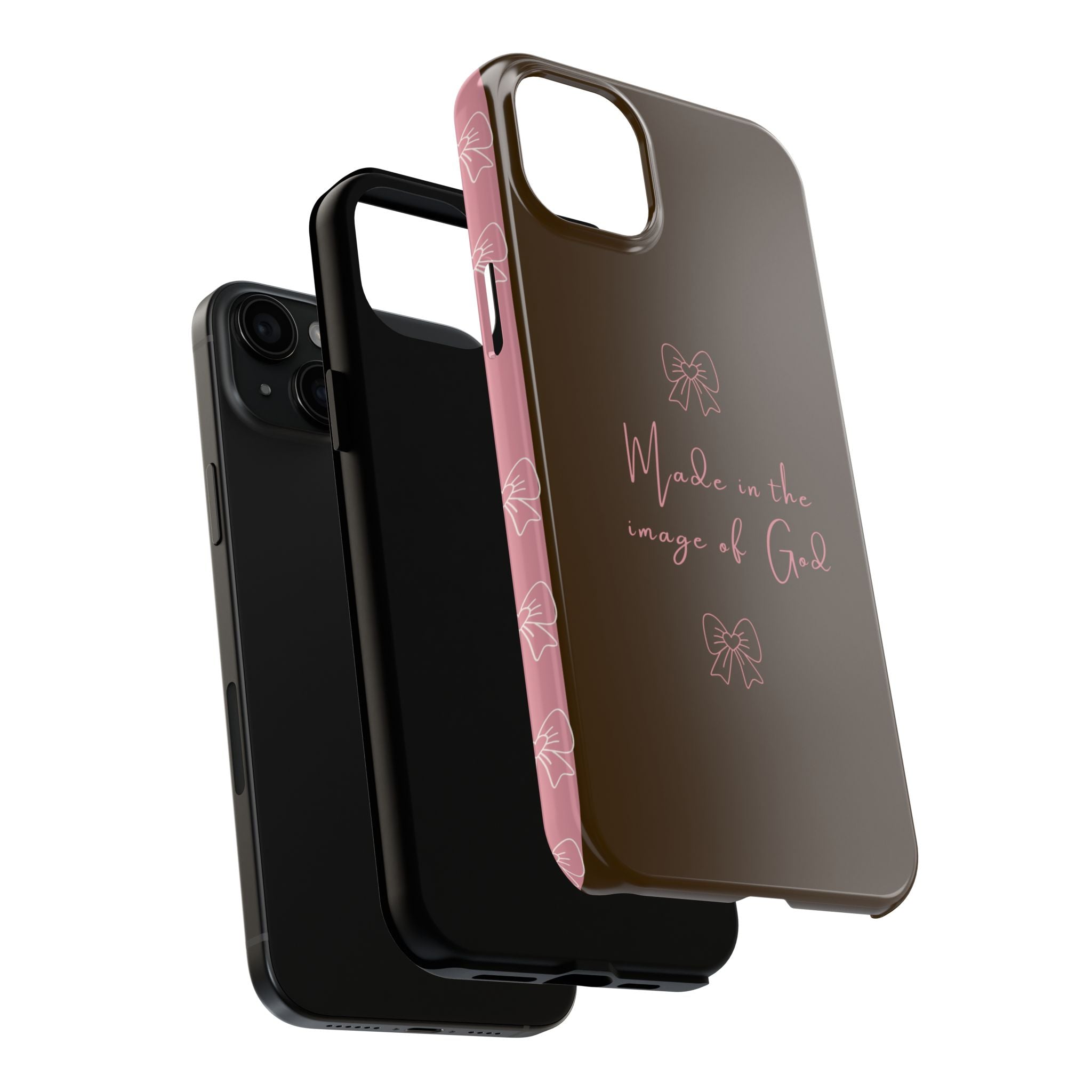 Made in the Image of God Tough Phone Case – Feminine Bow Christian Protective Cover