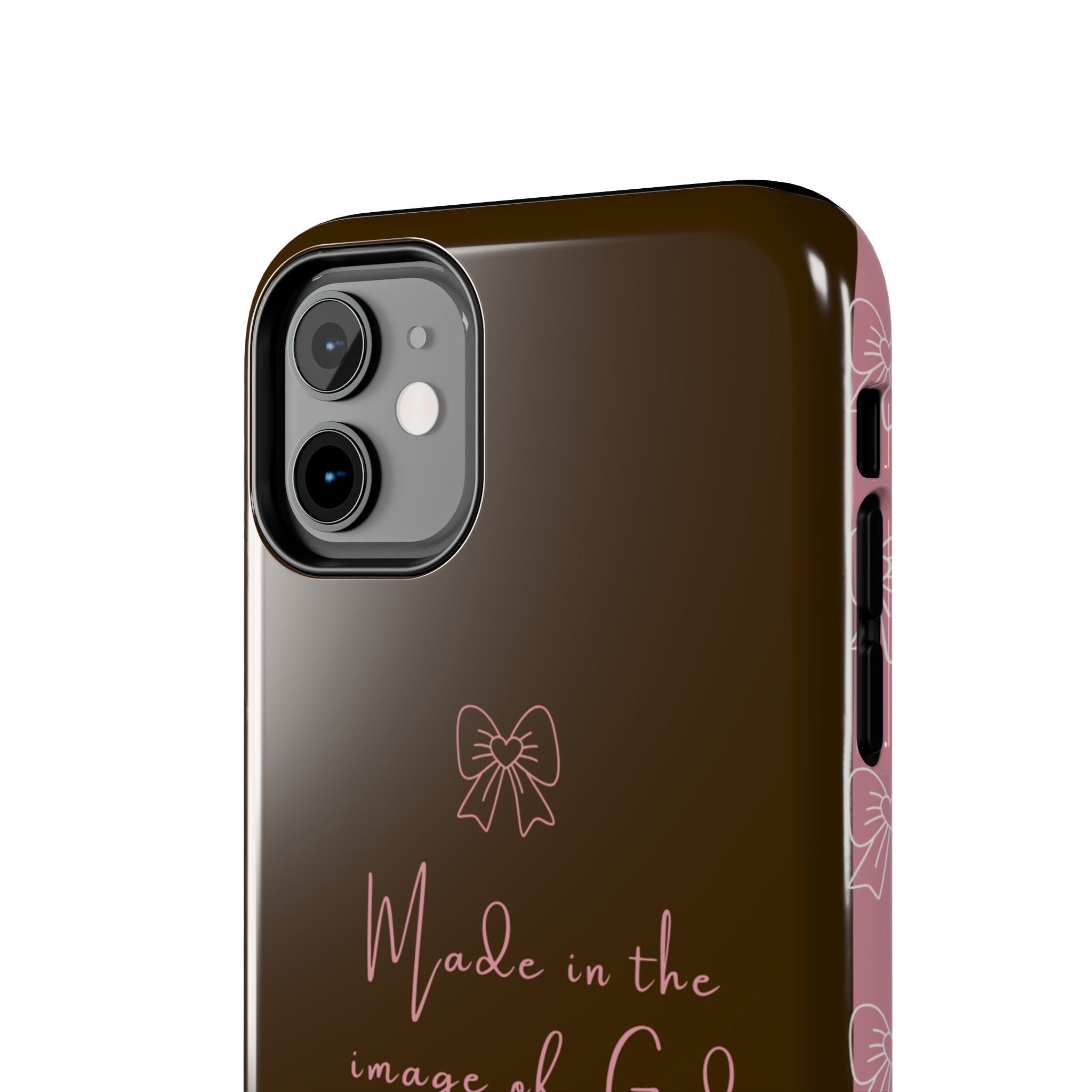 Made in the Image of God Tough Phone Case – Feminine Bow Christian Protective Cover