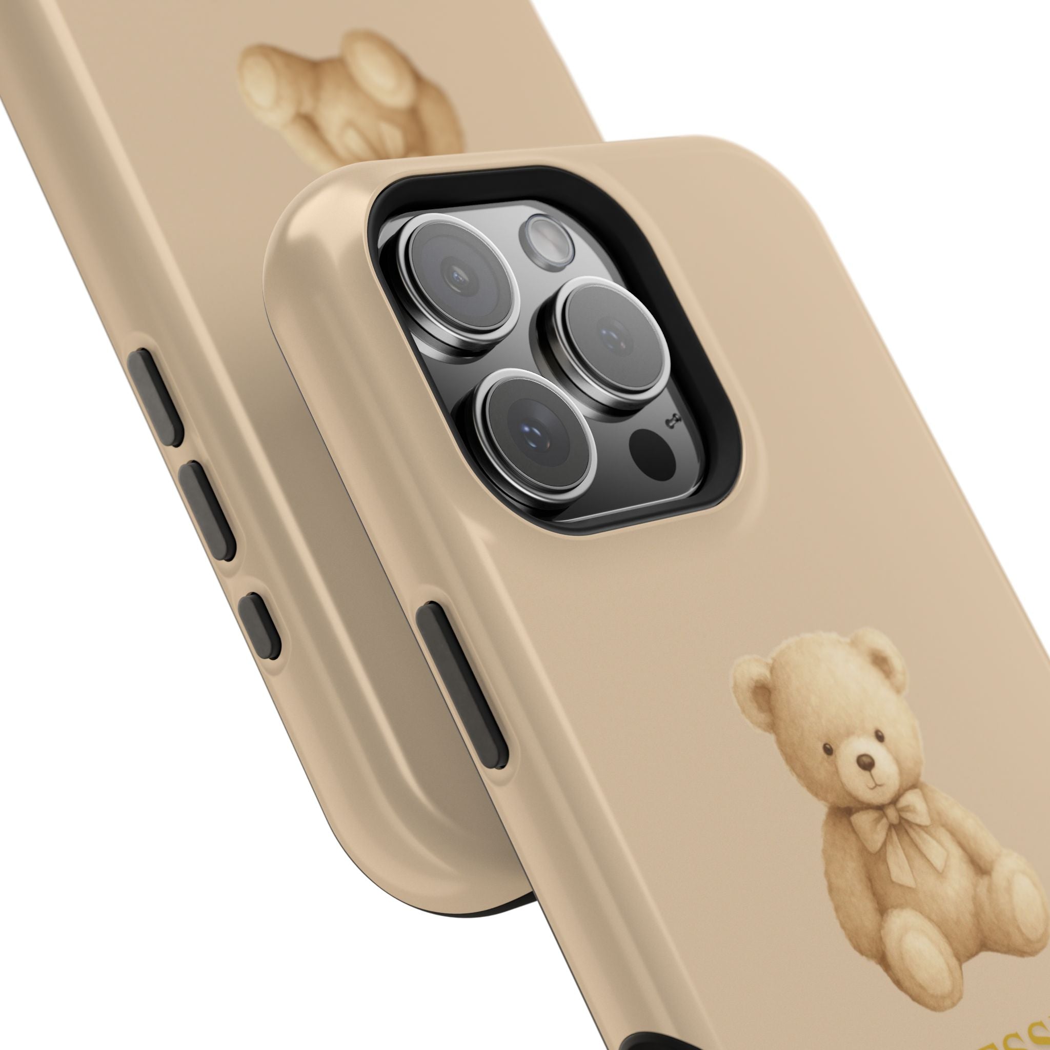 Teddy Bear "Blessed" Impact Phone Case — Protective iPhone Case with Cute Neutral Design