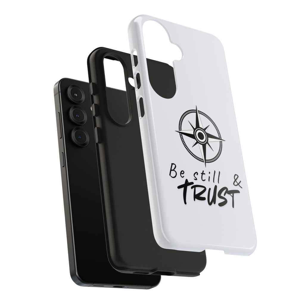 Be Still & Trust Compass Phone Case — Christian Inspirational Tough Phone Case